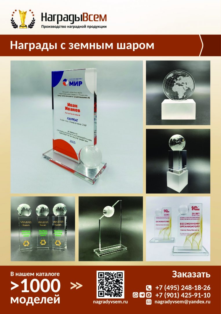 НаградыВсем награды с земным шаром 2026