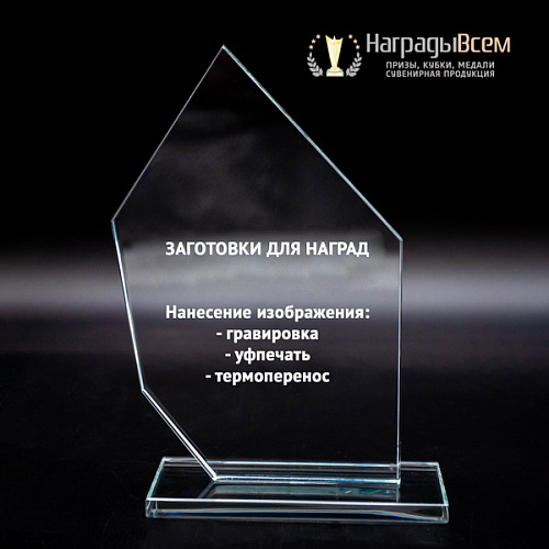 Награда из стекла арт. N008-R - распродажа
