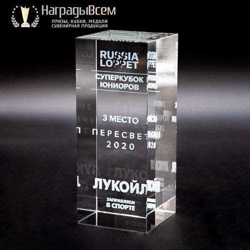 Награда из стекла арт. V001 от компании НаградыВсем